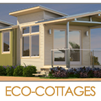 Eco Cottages and Cabins available through Recreational Resort Cottages in Rockwall, Texas.  Build Green.