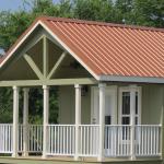 Platinum Cottages RV Park Cabin with a copper metal roof