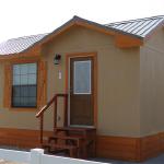 Tiny house on display at Recreational Resort Cottages in Rockwall, Texas