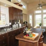 Platinum Cottage with island on display at Recreational Resort Cottages in Rockwall, Texas